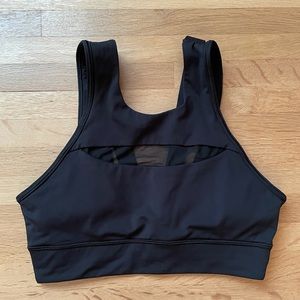 Lululemon black sports bra with high neck line